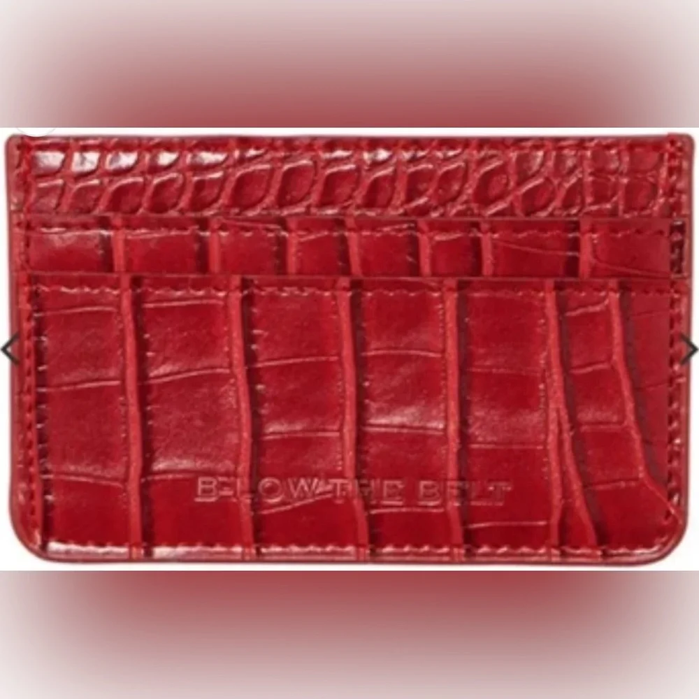 NEW!  B-low The Belt Los‎ Angeles Faux Croc Card Holder Wallet